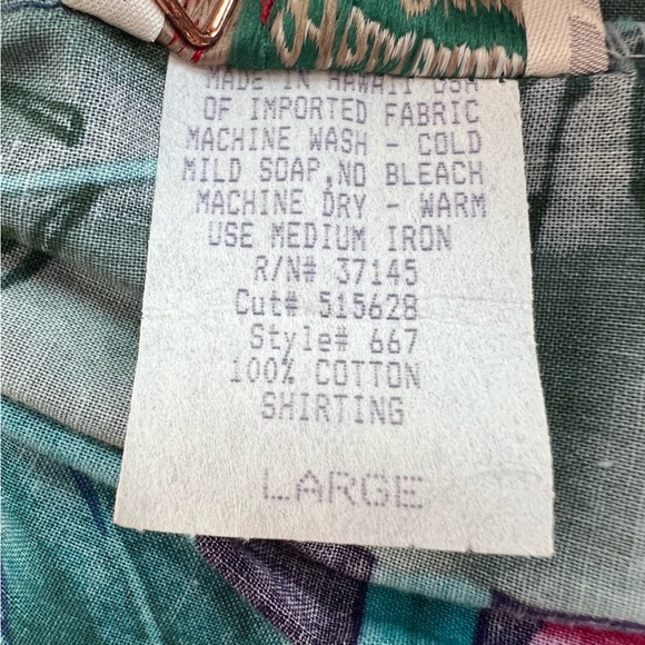 Vintage Hilo Hattie Hawaiian Floral Tropical Ruffle MuuMuu Dress Size Large - Picture 13 of 15